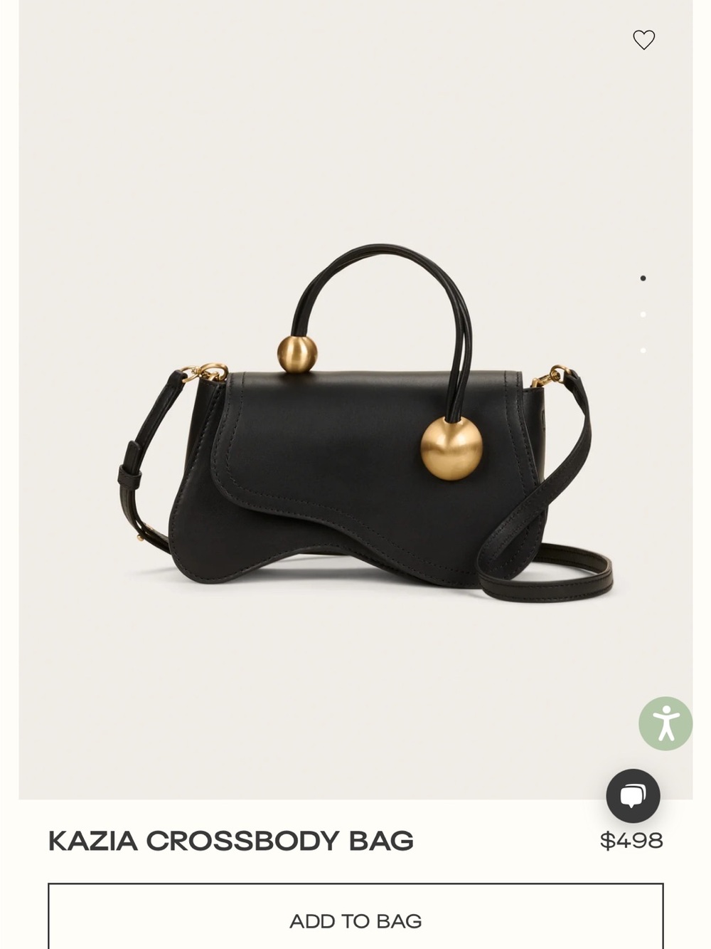cult gaia Black Kazia Crossbody Bag with Gold Accents - Picture 2 of 16